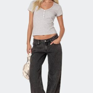 ✦ Aria Low-Rise Wide Leg Jeans