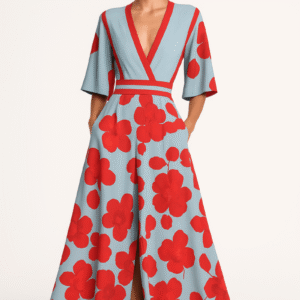 Floral V-Neck Maxi Dress