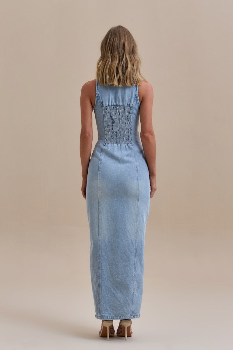 ✦ Dakota Button-Down Denim Maxi Dress - Image 9