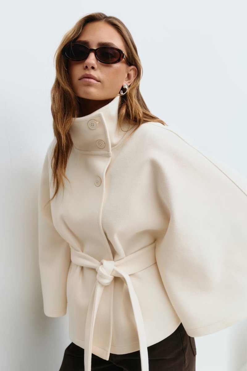 ✦ Élodie Belted Cape Coat - Image 9