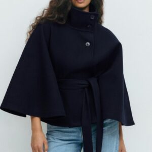 ✦ Élodie Belted Cape Coat