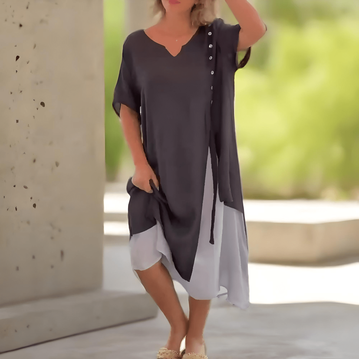 Rosalie | Classic Solid Colour Maxi Dress - Image 5