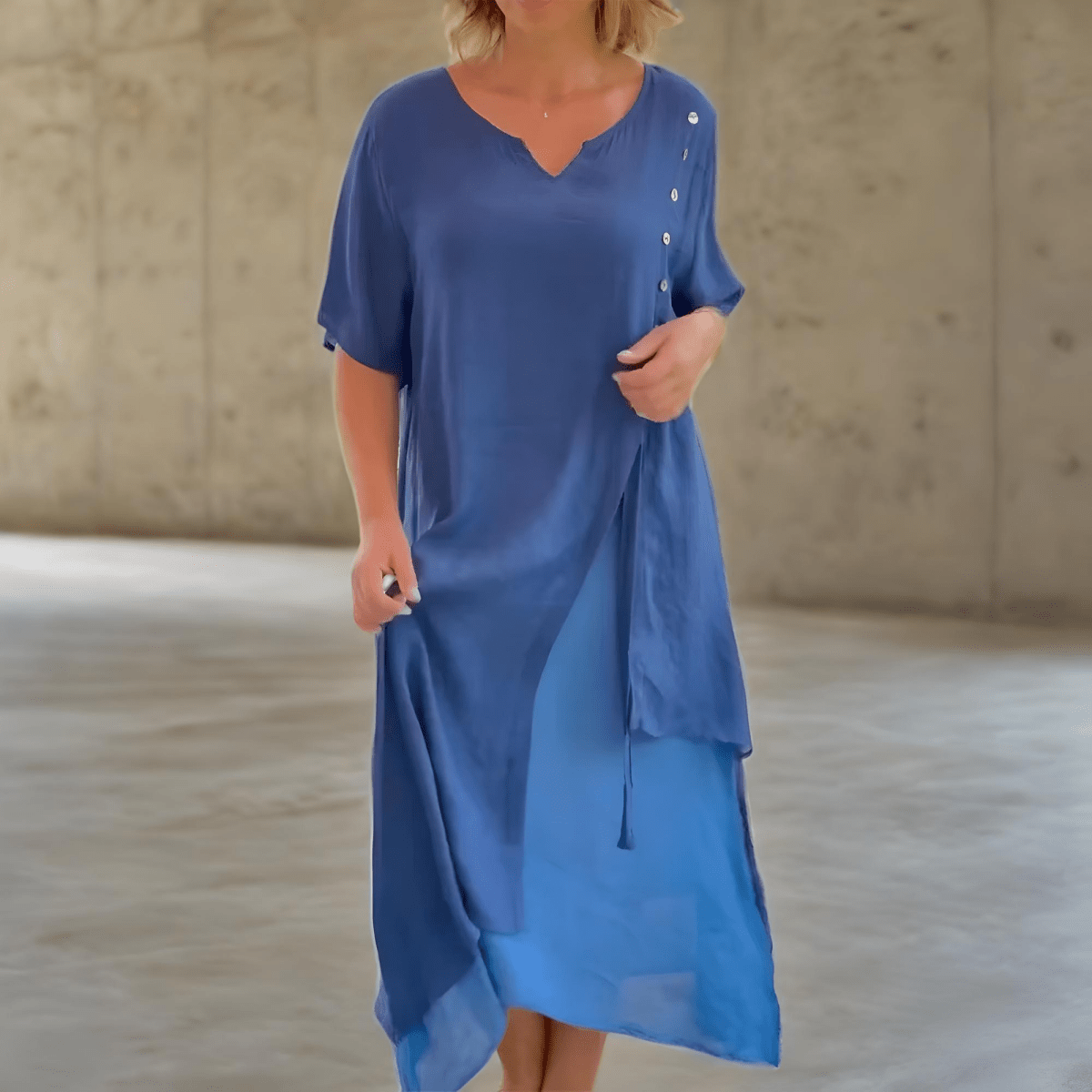 Rosalie | Classic Solid Colour Maxi Dress - Image 3