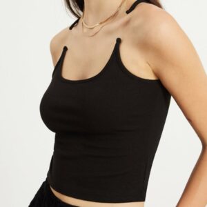 Transparent Strap Crop Tank Top