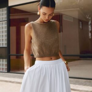 Cotton Blends Crop Tank Top