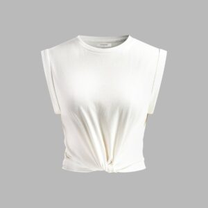 Cotton Knotted T-Shirt