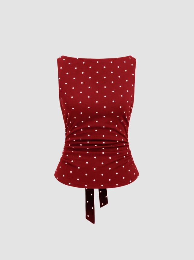 ✦ Liora Polka Tie-Back Top - Image 5