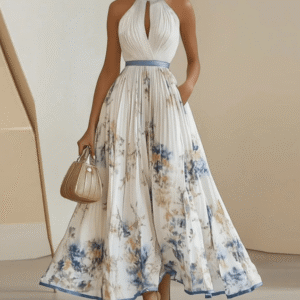 Isla  Watercolour floral Maxi Dress