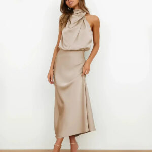 Solène High Waist Midi Dress