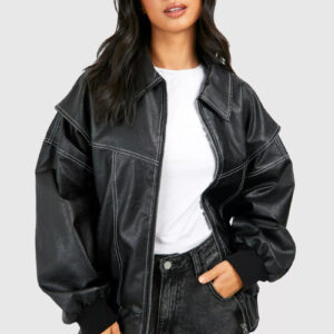 Julia™ Leather Bomber Jacket